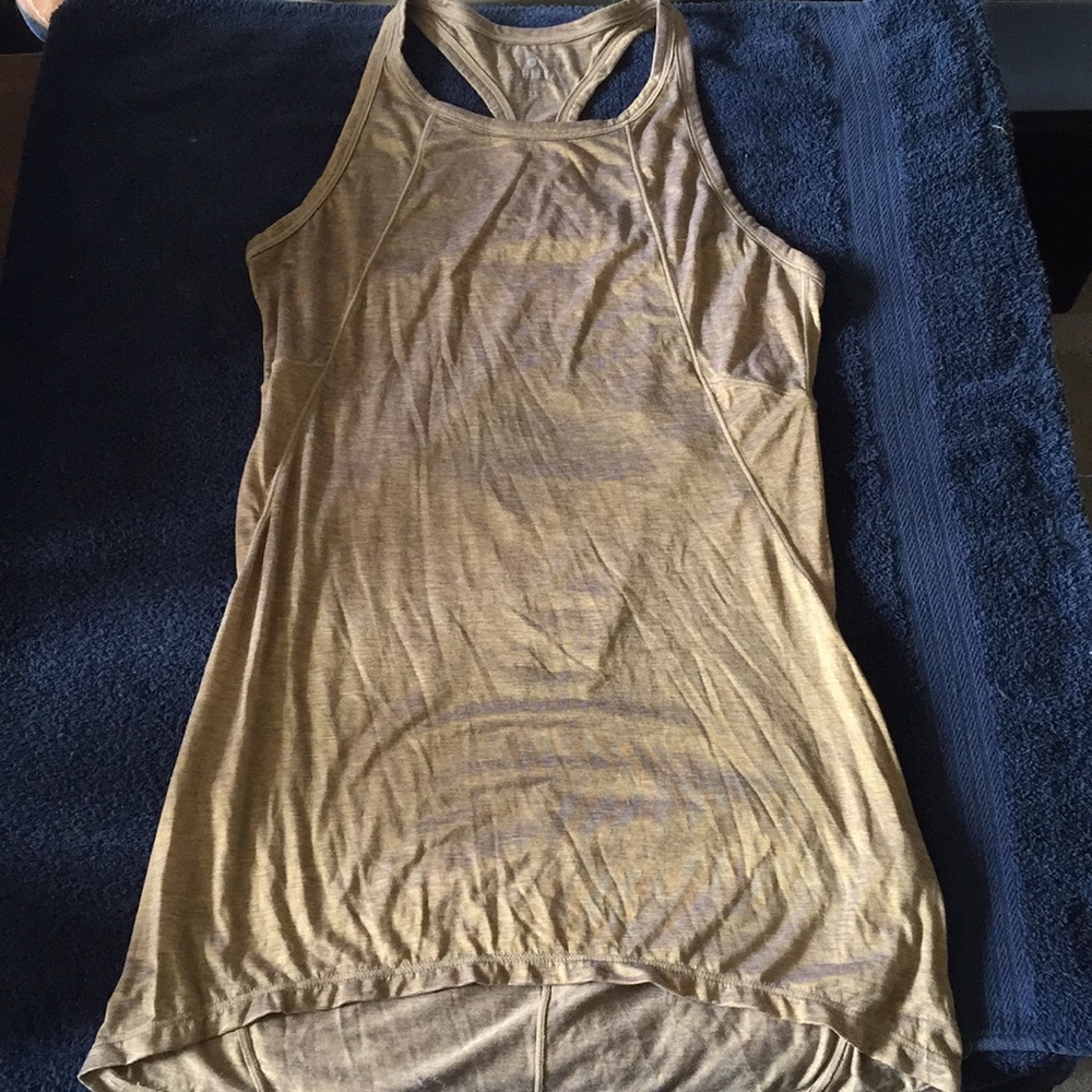 Athleta Shiny Gold Athletic Tank Top XS